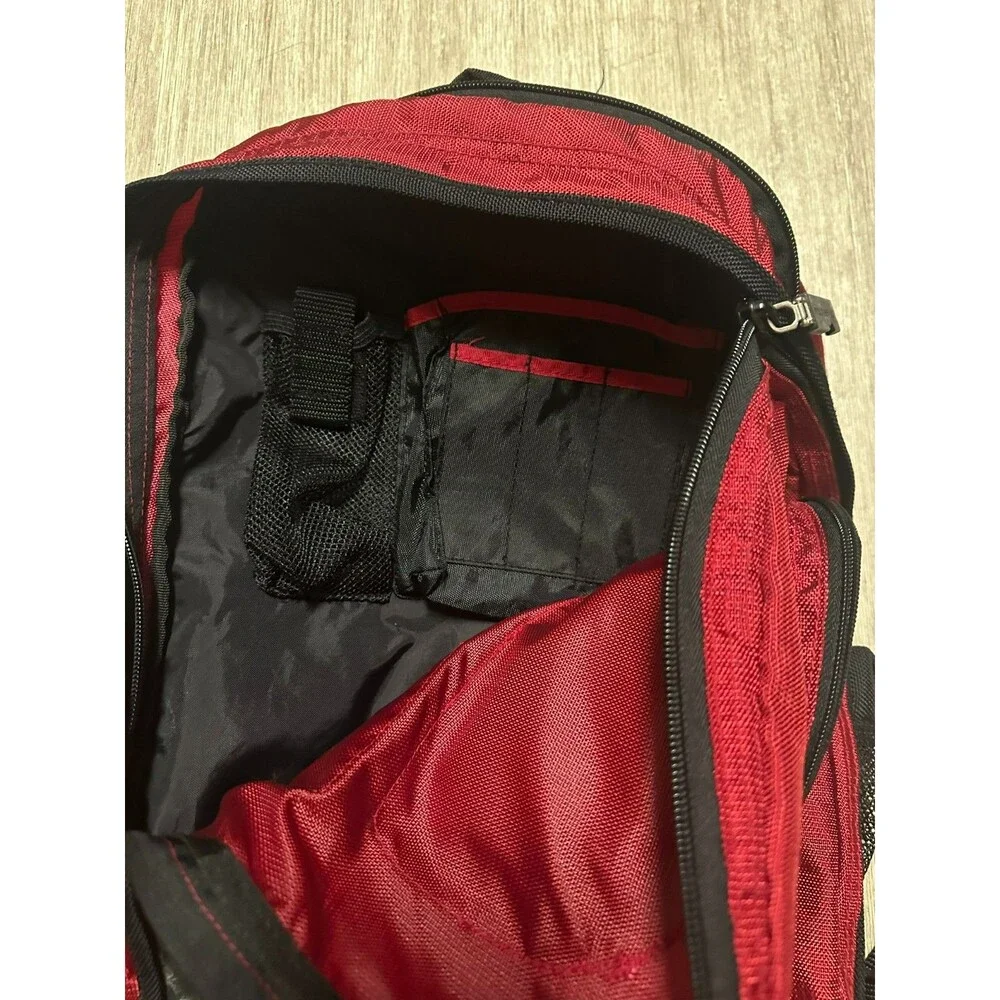 Vintage Polo Sport Ralph Lauren Red Backpack USA Flag Logo 90s Nylon